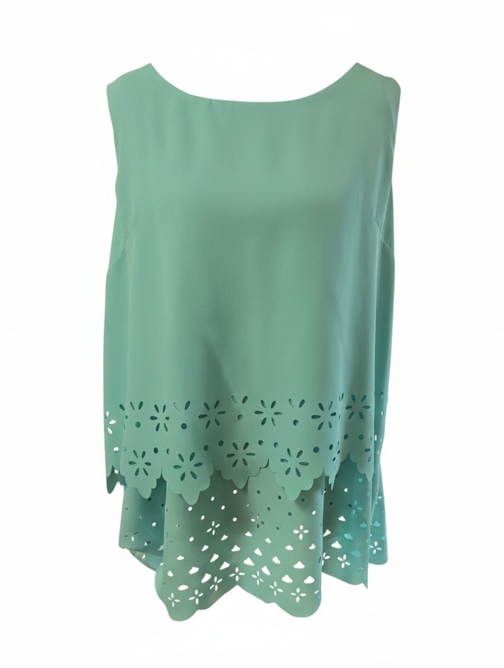 Pink Martini Green Sleeveless Top M